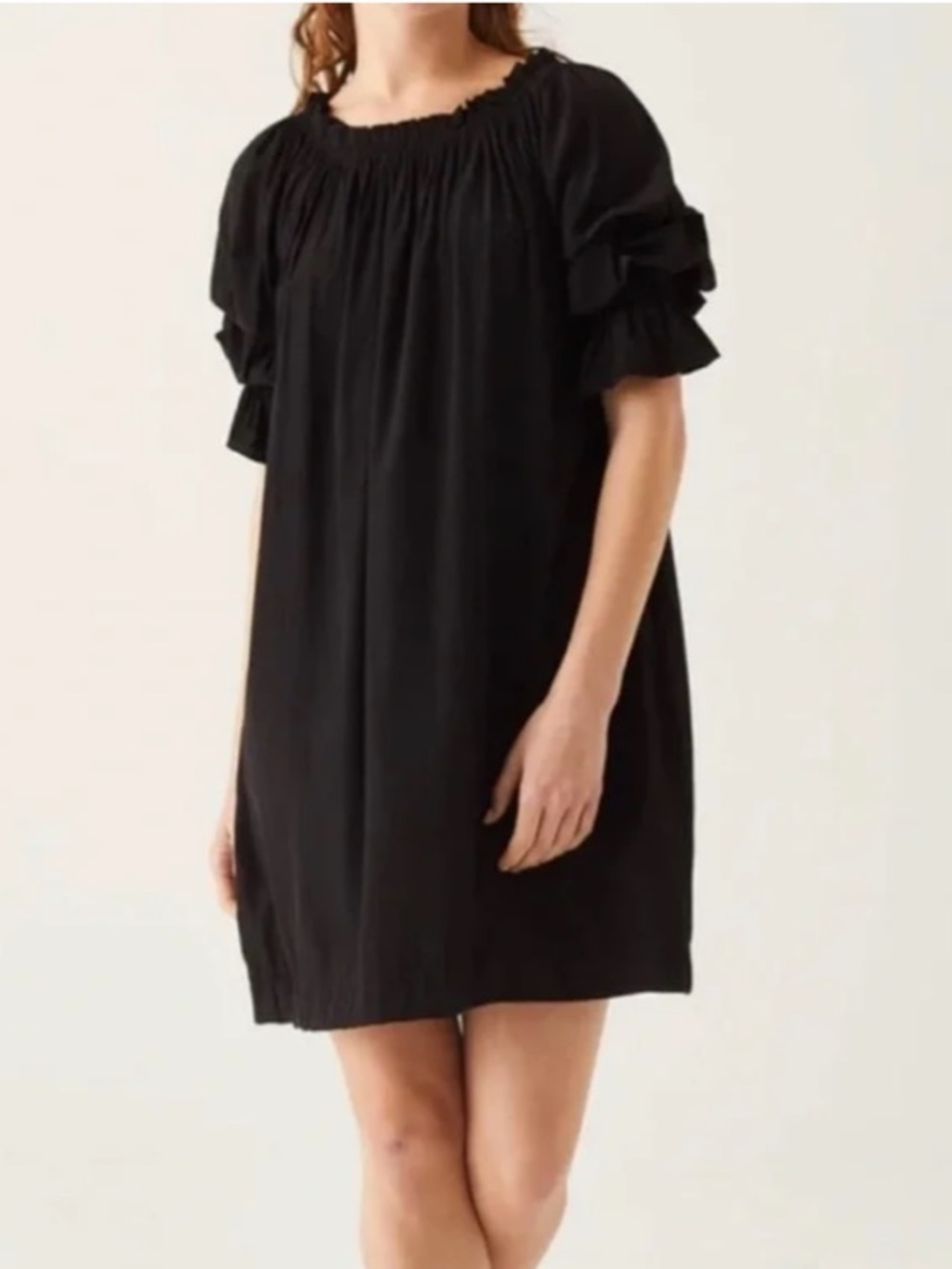 Mersea Tulum Ruffle Dress w/pockets‎ in Black Size L
